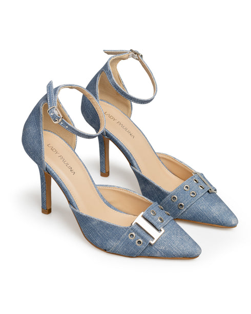 Zapatilla Mezclilla Denim Ankle Strap 28526